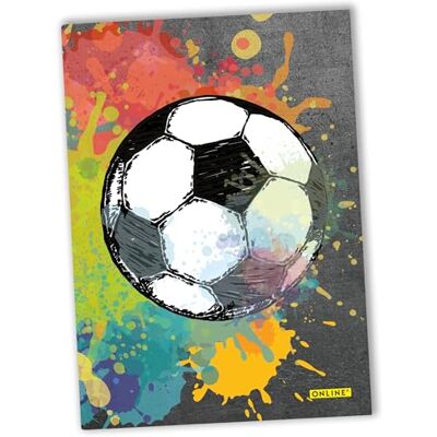 Online Notizbuch Soccer I Buch mit Hard-Cover I DIN A5, 80g/m², 192 Seiten I Kladde für Notizen mit Fußball-Motiv I Notizblock für die Schule und Büro I Tagebuch für Notizen, Skizzen, Lettering Online Notizbuch Soccer I Buch mit Hard-Cover I DIN A5, 80g/m², 192 Seiten I Kladde für Notizen mit Fußball-Motiv I Notizblock für die Schule und Büro I Tagebuch für Notizen, Skizzen, Lettering