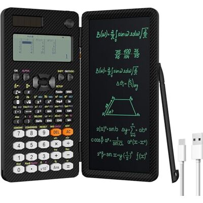 NEWYES Wissenschaftlicher Taschenrechner 512 Funktionen, Aufladbar, Schwarz 991EX Wiederaufladbarer Taschenrechner mit Notizblock, Typ-C Aufladung, Ideal für Gymnasiasten, Studenten & Ingenieure NEWYES Wissenschaftlicher Taschenrechner 512 Funktionen, Aufladbar, Schwarz 991EX Wiederaufladbarer Taschenrechner mit Notizblock, Typ-C Aufladung, Ideal für Gymnasiasten, Studenten & Ingenieure