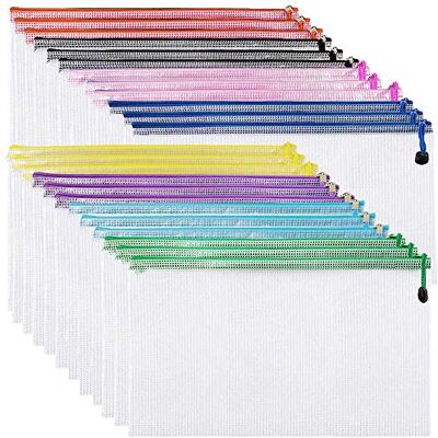 NORTHERN BROTHERS Dokumententasche A5, 24 Stück Dokumententaschen mit Reißverschluss, Wasserdichte Kunststoff Reißverschlusstasche Kunststoff Datei Taschen für Dokument, Papier, Kosmetik (8 Farben) NORTHERN BROTHERS Dokumententasche A5, 24 Stück Dokumententaschen mit Reißverschluss, Wasserdichte Kunststoff Reißverschlusstasche Kunststoff Datei Taschen für Dokument, Papier, Kosmetik (8 Farben)
