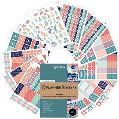 Avery Zweckform Starter-Set Planner Sticker 1.257 Aufkleber (Made in Germany, für Kalender, Bullet Journal, Notizbuch, Tagebuch, Familienplaner, Zubehör, permanent haftend, z.T. beschriftbar) 51060 Avery Zweckform Starter-Set Planner Sticker 1.257 Aufkleber (Made in Germany, für Kalender, Bullet Journal, Notizbuch, Tagebuch, Familienplaner, Zubehör, permanent haftend, z.T. beschriftbar) 51060