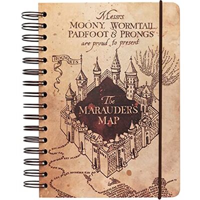 Grupo Erik Harry Potter Karte des Rumtreibers Notizbuch A5 Journal Tagebuch Reisetagebuch Bullet Journal Ringbuch Mädchen Jungen Einschulung Notizblock A5 14,8 × 21,0 cm Harry Potter Geschenke Merch Grupo Erik Harry Potter Karte des Rumtreibers Notizbuch A5 Journal Tagebuch Reisetagebuch Bullet Journal Ringbuch Mädchen Jungen Einschulung Notizblock A5 14,8 × 21,0 cm Harry Potter Geschenke Merch