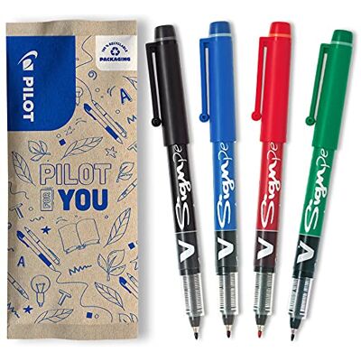 PILOT V-Sign Pen, Faserschreiber,(Schwarz, Blau, Rot, Grün), 1 Stück (4er Pack) PILOT V-Sign Pen, Faserschreiber,(Schwarz, Blau, Rot, Grün), 1 Stück (4er Pack)
