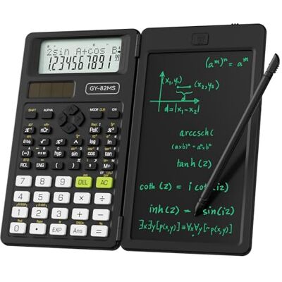 NEWYES Wissenschaftlicher Taschenrechner 240 Funktionen, Grauschwarz 82MS Taschenrechner mit Notizblock, Ideal für Junior, Mittel und Student NEWYES Wissenschaftlicher Taschenrechner 240 Funktionen, Grauschwarz 82MS Taschenrechner mit Notizblock, Ideal für Junior, Mittel und Student