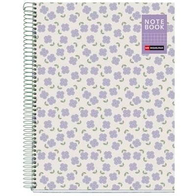 Miquelrius A4 Notizbuch kariert 5x5 mm, Hardcover aus laminiertem Karton, 80 mikroperforierte Blätter, extra opakes Papier 90 g/m², Metallspirale, 4-fach Lochung zum Abheften, Violett Miquelrius A4 Notizbuch kariert 5x5 mm, Hardcover aus laminiertem Karton, 80 mikroperforierte Blätter, extra opakes Papier 90 g/m², Metallspirale, 4-fach Lochung zum Abheften, Violett