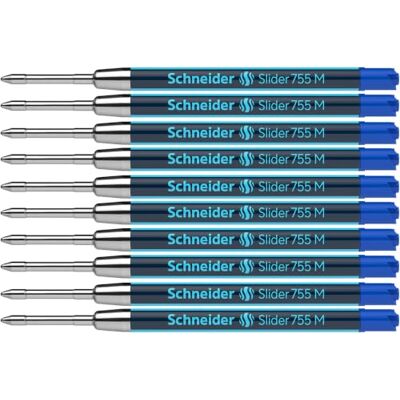 Schneider 175603 Slider 755 Ersatzmine (ViscoGlide-Technologie, dokumentenecht, M=Mittel) 10er Packung, blau Schneider 175603 Slider 755 Ersatzmine (ViscoGlide-Technologie, dokumentenecht, M=Mittel) 10er Packung, blau