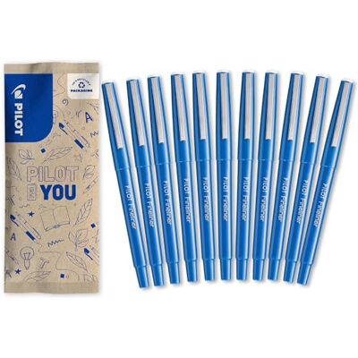 PILOT 10 + 1 Gratis Fineliner Filzstifte Feine Schreibspitze mit Flüssiger Tinte Fließender Strich Schnell trocknend Blau Mittlere Spitze PILOT 10 + 1 Gratis Fineliner Filzstifte Feine Schreibspitze mit Flüssiger Tinte Fließender Strich Schnell trocknend Blau Mittlere Spitze