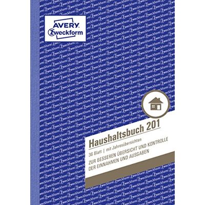 Avery 148 x 210 mm Haushaltsbuch (A5, mit Jahresübersicht, 36 Blatt) weiß Avery 148 x 210 mm Haushaltsbuch (A5, mit Jahresübersicht, 36 Blatt) weiß