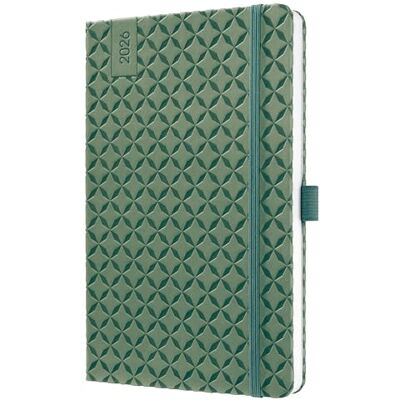 Sigel J6135 Wochenkalender 2026 A5 grün, Hardcover, Gummiband, Stiftschlaufe, Einstecktasche, 174 Seiten, Buchkalender, Terminplaner Taschenkalender Jolie Sigel J6135 Wochenkalender 2026 A5 grün, Hardcover, Gummiband, Stiftschlaufe, Einstecktasche, 174 Seiten, Buchkalender, Terminplaner Taschenkalender Jolie