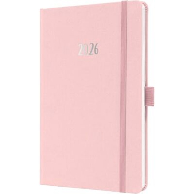 Sigel J6405 Wochenkalender 2026 A5 rosa, Hardcover mit Textileinband, Gummiband, Stiftschlaufe, Einstecktasche, 174 Seiten, vegan, Buchkalender, Terminplaner Taschenkalender Jolie Sigel J6405 Wochenkalender 2026 A5 rosa, Hardcover mit Textileinband, Gummiband, Stiftschlaufe, Einstecktasche, 174 Seiten, vegan, Buchkalender, Terminplaner Taschenkalender Jolie