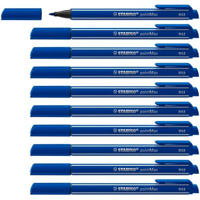 STABILO Filzschreiber pointMax 10er Pack ultramarinblau STABILO Filzschreiber pointMax 10er Pack ultramarinblau