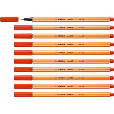 STABILO Fineliner point 88-10er Pack rot STABILO Fineliner point 88-10er Pack rot