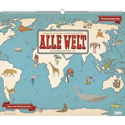 DUMONT Alle Welt 2026 – Kinder-Wandkalender mit illustrierten Landkarten – Querformat 60 x 50 cm für kleine & große Entdecker: der Landkartenkalender DUMONT Alle Welt 2026 – Kinder-Wandkalender mit illustrierten Landkarten – Querformat 60 x 50 cm für kleine & große Entdecker: der Landkartenkalender