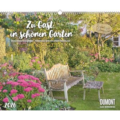 DUMONT Zu Gast in schönen Gärten 2026 – Garten-Kalender Querformat 52 x 43 cm – Fotografien von Elke Borkowski für Gartenliebhaber: WALKS IN ... · PROMENADES DANS DES JARDINS MERVEILLEUX DUMONT Zu Gast in schönen Gärten 2026 – Garten-Kalender Querformat 52 x 43 cm – Fotografien von Elke Borkowski für Gartenliebhaber: WALKS IN ... · PROMENADES DANS DES JARDINS MERVEILLEUX