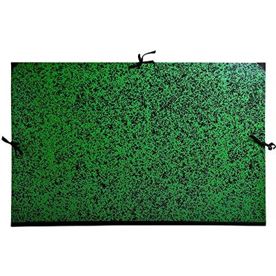 Exacompta 533200E Zeichenmappe Annonay für DIN A1 mit Verschlußband aus Stoff. Aus extra starkem Karton 3cm Rückenbreite schwarz-grün marmoriert ideal zum transportieren und aufbewahren Exacompta 533200E Zeichenmappe Annonay für DIN A1 mit Verschlußband aus Stoff. Aus extra starkem Karton 3cm Rückenbreite schwarz-grün marmoriert ideal zum transportieren und aufbewahren