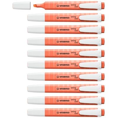 STABILO Textmarker swing cool Pastel 10er Pack Korallrot STABILO Textmarker swing cool Pastel 10er Pack Korallrot