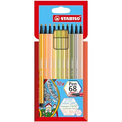 STABILO Premium-Filzstift Pen 68-10er Pack soft colors STABILO Premium-Filzstift Pen 68-10er Pack soft colors
