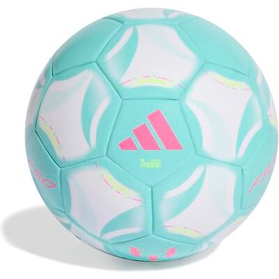 Adidas Unisex Messi League Ball, White/Flash Aqua/Halo Mint/Lucid pink, 5 Adidas Unisex Messi League Ball, White/Flash Aqua/Halo Mint/Lucid pink, 5