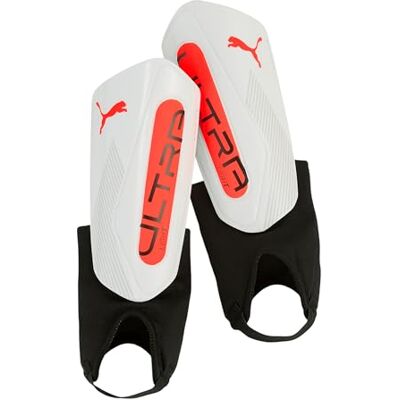 Puma ULTRA Light Ankle, Unisex Schienbeinschoner, White-Glowing Red, L 030991 Puma ULTRA Light Ankle, Unisex Schienbeinschoner, White-Glowing Red, L 030991