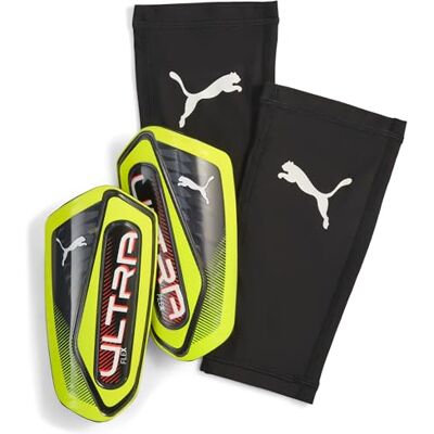 Puma Unisex Ultra Flex Fußball Schienbeinschoner M, Yellow Alert Black Puma Unisex Ultra Flex Fußball Schienbeinschoner M, Yellow Alert Black
