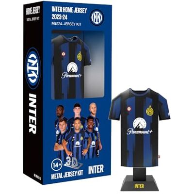 Inter Heimtrikot 2023-2024 Miniatur Aluminium mit Hülle zum Zusammenbauen Fußball, Mailand, Geschenkidee, Sammlerstück, offizielles Produkt Inter Heimtrikot 2023-2024 Miniatur Aluminium mit Hülle zum Zusammenbauen Fußball, Mailand, Geschenkidee, Sammlerstück, offizielles Produkt