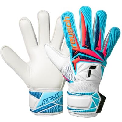 Reusch Torwarthandschuhe Kinder robuster Grip & stabile Passform für Training & Spiel, für Kunstrasen, Naturrasen & Hartplatz, für Nachwuchs-Torhüter, Größe 4-8, Attrakt Solid Junior Reusch Torwarthandschuhe Kinder robuster Grip & stabile Passform für Training & Spiel, für Kunstrasen, Naturrasen & Hartplatz, für Nachwuchs-Torhüter, Größe 4-8, Attrakt Solid Junior