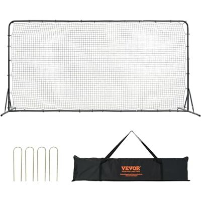 VEVOR Fußball Rebound Netze Tragbares Prellwand Fußball 366 x 121 x 183 cm, Rebounder Fußball Rückprallnetz Eisenrohr & PE-Netz Kinder & Jugendliche Verstellbar Fußballtor Rebounder Kicker Schwarz VEVOR Fußball Rebound Netze Tragbares Prellwand Fußball 366 x 121 x 183 cm, Rebounder Fußball Rückprallnetz Eisenrohr & PE-Netz Kinder & Jugendliche Verstellbar Fußballtor Rebounder Kicker Schwarz