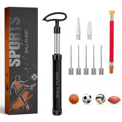 Active 100 Ballpumpe mit Nadel Ballpumpe fußball mit Düse und Verlängerungsschlauch, ergonomisches Design, Rohr aus Aluminiumlegierung, luftpumpe für Fußball, Basketball, Volleyball, Rugby Active 100 Ballpumpe mit Nadel Ballpumpe fußball mit Düse und Verlängerungsschlauch, ergonomisches Design, Rohr aus Aluminiumlegierung, luftpumpe für Fußball, Basketball, Volleyball, Rugby