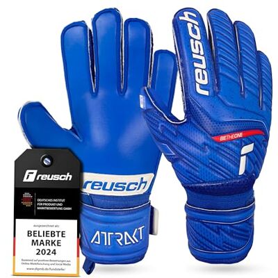 Reusch Torwarthandschuhe Kinder Jugendliche starker Grip, ergonomische Passform & maximale Stabilität für Training & Spiel Naturrasen & Kunstrasen Größe 3-8 Attrakt Silver Junior Reusch Torwarthandschuhe Kinder Jugendliche starker Grip, ergonomische Passform & maximale Stabilität für Training & Spiel Naturrasen & Kunstrasen Größe 3-8 Attrakt Silver Junior