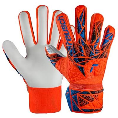 Reusch Torwarthandschuhe Kinder Jugendliche Fingerschutz robuster Grip für Training & Spiel, geeignet für Kunstrasen, Naturrasen & Hartplatz, Größe 4-8, Attrakt Starter Solid Finger Support Junior Reusch Torwarthandschuhe Kinder Jugendliche Fingerschutz robuster Grip für Training & Spiel, geeignet für Kunstrasen, Naturrasen & Hartplatz, Größe 4-8, Attrakt Starter Solid Finger Support Junior
