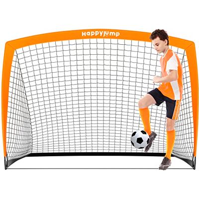 Happy Jump Pop-Up Fußballtor – Faltbar für Kinder & Erwachsene 1 oder 2 Tore: 120x90 / 152x110 / 213x152 cm Optional mit Ball, Pumpe, Hütchen & Zielscheibe Für Garten & Geschenk Happy Jump Pop-Up Fußballtor – Faltbar für Kinder & Erwachsene 1 oder 2 Tore: 120x90 / 152x110 / 213x152 cm Optional mit Ball, Pumpe, Hütchen & Zielscheibe Für Garten & Geschenk