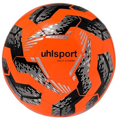 uhlsport Hallen-Fußball Futsal-Ball Sala Classic Größe 4, Fluo orange/schwarz/silbe uhlsport Hallen-Fußball Futsal-Ball Sala Classic Größe 4, Fluo orange/schwarz/silbe