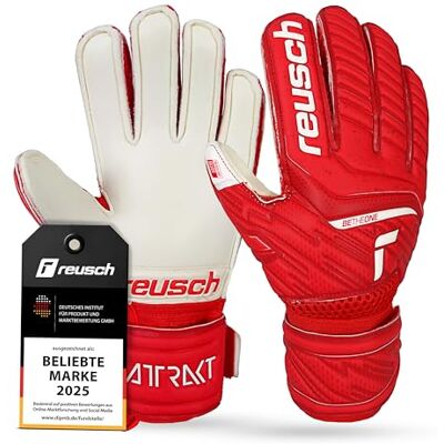 Reusch Torwarthandschuhe Kinder Jugendliche starker Grip, ergonomische Passform & maximale Stabilität für Training & Spiel Naturrasen & Kunstrasen Größe 3-8 Attrakt Silver Junior Reusch Torwarthandschuhe Kinder Jugendliche starker Grip, ergonomische Passform & maximale Stabilität für Training & Spiel Naturrasen & Kunstrasen Größe 3-8 Attrakt Silver Junior