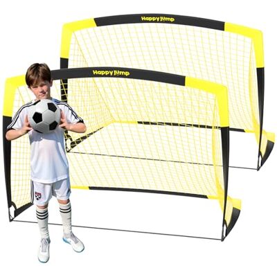 Happy Jump Pop-Up Fußballtore – 152x110 cm, 2 Tore Robuste, Faltbare Tore aus Glasfaser für Kinder & Erwachsene Für Outdoor & Freizeit Happy Jump Pop-Up Fußballtore – 152x110 cm, 2 Tore Robuste, Faltbare Tore aus Glasfaser für Kinder & Erwachsene Für Outdoor & Freizeit