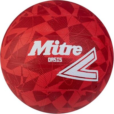Mitre Oasis Netball Äußerst strapazierfähig Toller Grip Stylishes Design Netball, Rot/Weiß, 5 Mitre Oasis Netball Äußerst strapazierfähig Toller Grip Stylishes Design Netball, Rot/Weiß, 5