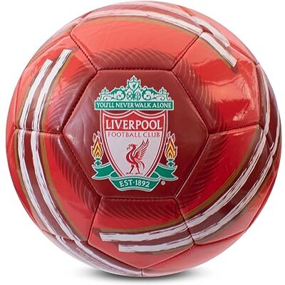 Hy-Pro Offiziell lizenzierter Liverpool FC Cyclone Fußball, Größe 5, Training, Match, Merchandise, Sammlerstück für Kinder und Erwachsene, Rot/Weiß Hy-Pro Offiziell lizenzierter Liverpool FC Cyclone Fußball, Größe 5, Training, Match, Merchandise, Sammlerstück für Kinder und Erwachsene, Rot/Weiß