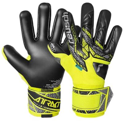 Reusch Profi Torwarthandschuhe Herren Erwachsene besonders starker Grip enge Passform & hohe Stabilität, atmungsaktiv, für Training & Spiel, Kunstrasen & Naturrasen, Größe 7,5-11, Attrakt Gold X NC Reusch Profi Torwarthandschuhe Herren Erwachsene besonders starker Grip enge Passform & hohe Stabilität, atmungsaktiv, für Training & Spiel, Kunstrasen & Naturrasen, Größe 7,5-11, Attrakt Gold X NC