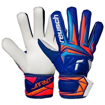 Reusch Torwarthandschuhe Kinder robuster Grip & stabile Passform für Training & Spiel, für Kunstrasen, Naturrasen & Hartplatz, für Nachwuchs-Torhüter, Größe 4-8, Attrakt Solid Junior Reusch Torwarthandschuhe Kinder robuster Grip & stabile Passform für Training & Spiel, für Kunstrasen, Naturrasen & Hartplatz, für Nachwuchs-Torhüter, Größe 4-8, Attrakt Solid Junior