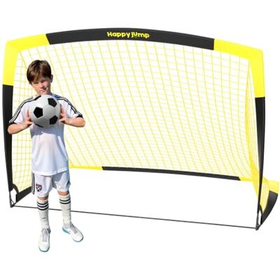 Happy Jump Pop-Up Fußballtor – Faltbar für Kinder & Erwachsene 1 oder 2 Tore: 120x90 / 152x110 / 213x152 cm Optional mit Ball, Pumpe, Hütchen & Zielscheibe Für Garten & Geschenk Happy Jump Pop-Up Fußballtor – Faltbar für Kinder & Erwachsene 1 oder 2 Tore: 120x90 / 152x110 / 213x152 cm Optional mit Ball, Pumpe, Hütchen & Zielscheibe Für Garten & Geschenk