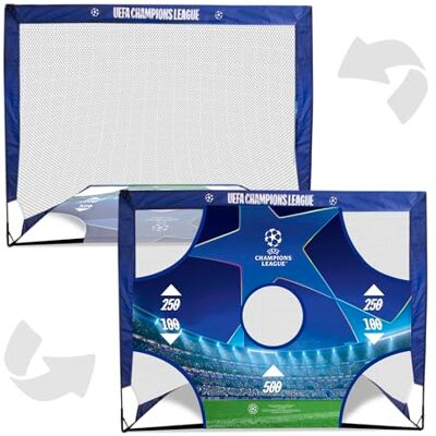 Hy-Pro Offiziell Lizenziertes UEFA Champions League-Tor – 1,22 m x 0,91 m mit Zielscheibe, UCL tragbares Netz mit Tragetasche, Allwetter-Design, langlebiges Fußball-Trainingsgerät, faltbares Mini-Tor Hy-Pro Offiziell Lizenziertes UEFA Champions League-Tor – 1,22 m x 0,91 m mit Zielscheibe, UCL tragbares Netz mit Tragetasche, Allwetter-Design, langlebiges Fußball-Trainingsgerät, faltbares Mini-Tor