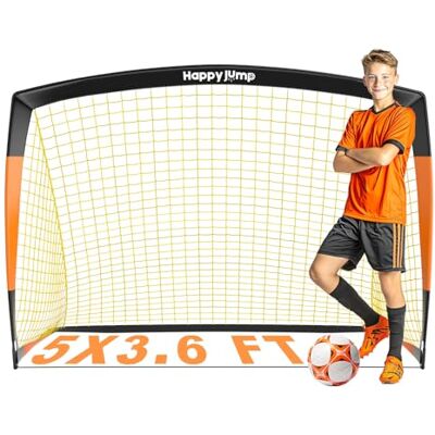 Happy Jump Pop-Up Fußballtor – Faltbar für Kinder & Erwachsene 1 oder 2 Tore: 120x90 / 152x110 / 213x152 cm Optional mit Ball, Pumpe, Hütchen & Zielscheibe Für Garten & Geschenk Happy Jump Pop-Up Fußballtor – Faltbar für Kinder & Erwachsene 1 oder 2 Tore: 120x90 / 152x110 / 213x152 cm Optional mit Ball, Pumpe, Hütchen & Zielscheibe Für Garten & Geschenk