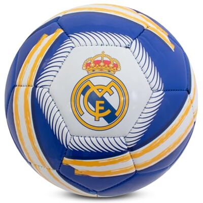 Hy-Pro Offiziell lizenzierter Real Madrid CF Cyclone Fußball, Größe 5, Training, Match, Merchandise, Sammlerstück für Kinder und Erwachsene, Blau Hy-Pro Offiziell lizenzierter Real Madrid CF Cyclone Fußball, Größe 5, Training, Match, Merchandise, Sammlerstück für Kinder und Erwachsene, Blau