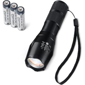 Amazon Basics LED Handtaschenlampe mit 5 Lichtmodi 200 Lumen Zoombare Handlampe Wasserfeste Aluminium-Taschenlampe mit Trageband Batterien Inklusive Schwarz Amazon Basics LED Handtaschenlampe mit 5 Lichtmodi 200 Lumen Zoombare Handlampe Wasserfeste Aluminium-Taschenlampe mit Trageband Batterien Inklusive Schwarz
