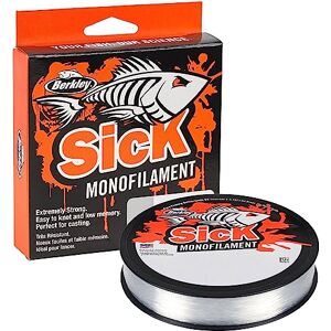 Berkley Sick Nylon-Angelschnur – Monofil-Angelschnur mit geringer Dehnung, wenig Drall, abriebfest und perfekt zum Süßwasser- oder Meeresangeln, farblos Berkley Sick Nylon-Angelschnur – Monofil-Angelschnur mit geringer Dehnung, wenig Drall, abriebfest und perfekt zum Süßwasser- oder Meeresangeln, farblos