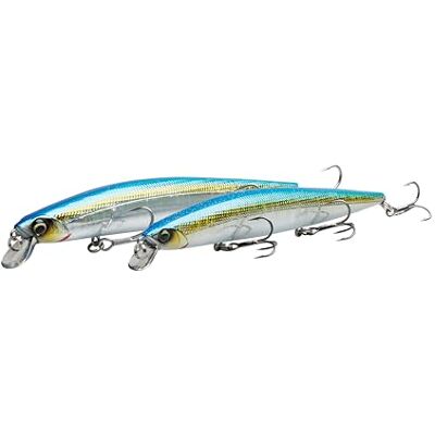 Savage-Gear Sea Bass Minnow Realistischer Salzwasser-Angelköder für Angler, Ultra-Weitwurf Design, zum Fangen von Seebarschen, Barschen und Anderen Salzwasserräubern Sardine 14 cm Savage-Gear Sea Bass Minnow Realistischer Salzwasser-Angelköder für Angler, Ultra-Weitwurf Design, zum Fangen von Seebarschen, Barschen und Anderen Salzwasserräubern Sardine 14 cm
