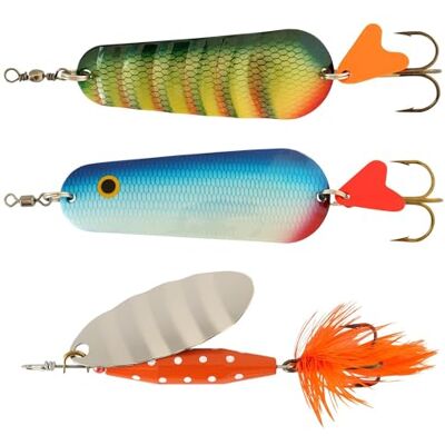 Abu-Garcia Favoriten Pack 2 Set mit 3 Premium-Hechtködern Atom 20g, Reflex 18g & Utö 25g leicht zu handhabendes, hochattraktives Ködersortiment für das Raubfischangeln im Süßwasser, Sortiert Abu-Garcia Favoriten Pack 2 Set mit 3 Premium-Hechtködern Atom 20g, Reflex 18g & Utö 25g leicht zu handhabendes, hochattraktives Ködersortiment für das Raubfischangeln im Süßwasser, Sortiert