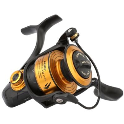 Penn Spinfisher VII Spinnrolle, Live Liner & Longcast Salzwasser-Seeangelrolle mit IPX5-Dichtung und CNC Angler für Boot, Küste, Brandung und Felsen Mehrere Größen Schwarz-Gold Penn Spinfisher VII Spinnrolle, Live Liner & Longcast Salzwasser-Seeangelrolle mit IPX5-Dichtung und CNC Angler für Boot, Küste, Brandung und Felsen Mehrere Größen Schwarz-Gold