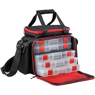 Abu-Garcia Lure Angeltasche Mit Tackle Boxen zum Aufbewahren von Crankbait, Soft Bait, Jerkbait, Swimbait, Spinner, Spoon Hecht, Barsch, Zanderangeln Abu-Garcia Lure Angeltasche Mit Tackle Boxen zum Aufbewahren von Crankbait, Soft Bait, Jerkbait, Swimbait, Spinner, Spoon Hecht, Barsch, Zanderangeln