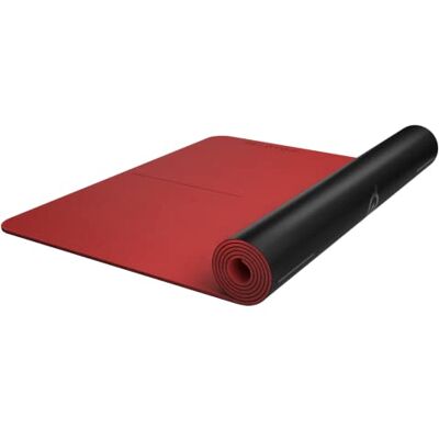 Peloton Übungsmatte, Fitnessmatte, Yoga Matte, Trainingsmatte, beidseitig nutzbar, rutschfest, leicht zu reinigen, Schwarz/ Rot Peloton Übungsmatte, Fitnessmatte, Yoga Matte, Trainingsmatte, beidseitig nutzbar, rutschfest, leicht zu reinigen, Schwarz/ Rot