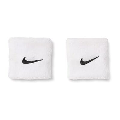 NIKE Swoosh Classic Wristbands 2er Pack Schweißbänder Tennis Fitness Running Handgelenkbänder Sport, White/Black, One Size NIKE Swoosh Classic Wristbands 2er Pack Schweißbänder Tennis Fitness Running Handgelenkbänder Sport, White/Black, One Size