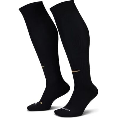 NIKE Unisex Knee High Sock U Nk Classic Ii Csh Otc Tm 132, Black/Jersey Gold, SX5728-019, L NIKE Unisex Knee High Sock U Nk Classic Ii Csh Otc Tm 132, Black/Jersey Gold, SX5728-019, L